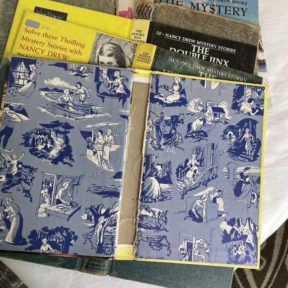 8 Vintage Book Hard Covers Only Junk Journal Mixed Media Supply Mystery Theme u - Picture 3 of 11